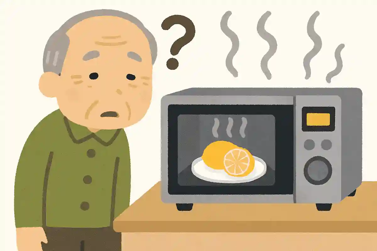 あるものを電磁レンジで加熱すると、電子レンジ内の嫌な臭いが取れます。あるものとは何でしょう？