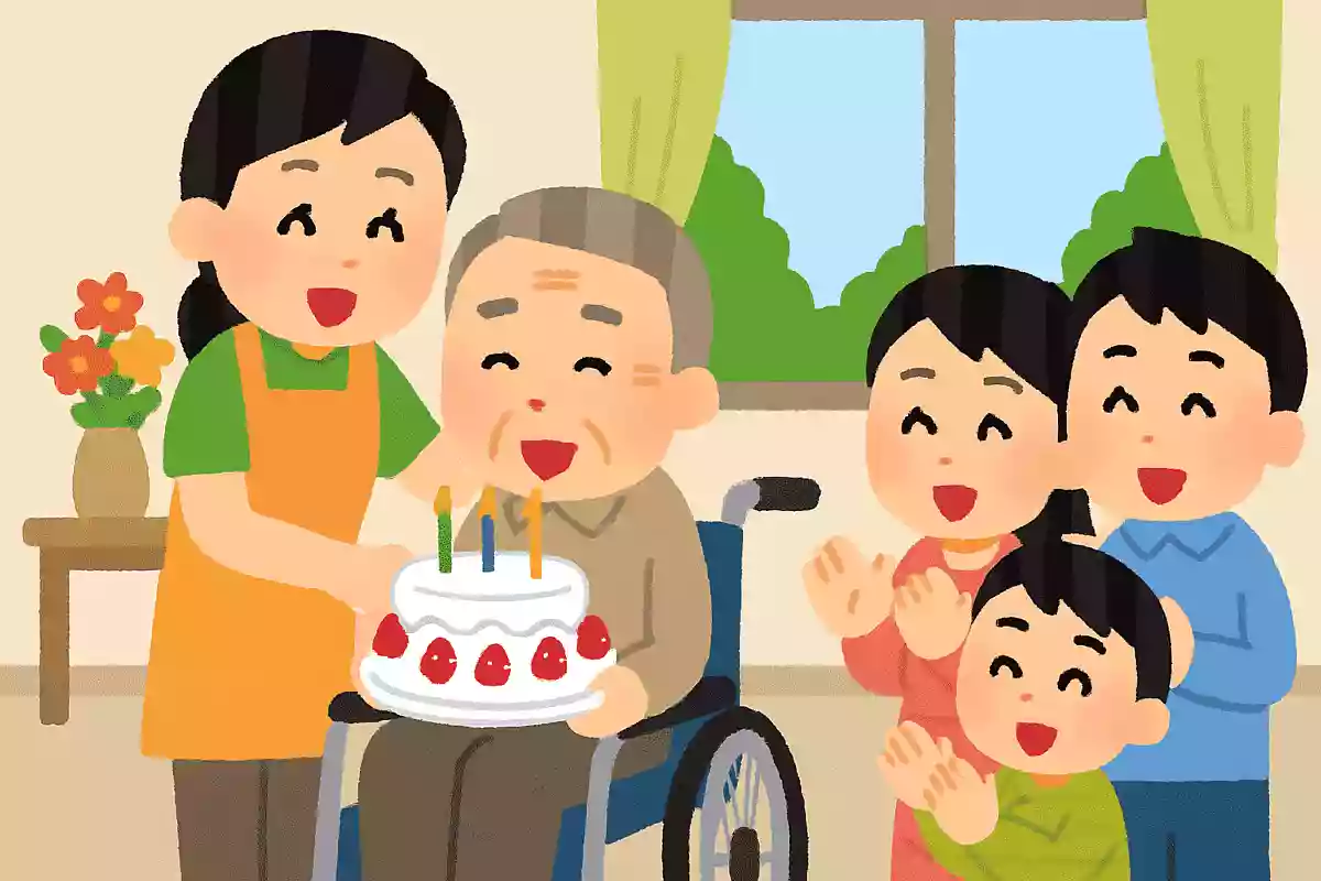 施設での様子を盛り込み、家族にも喜ばれるカードにする