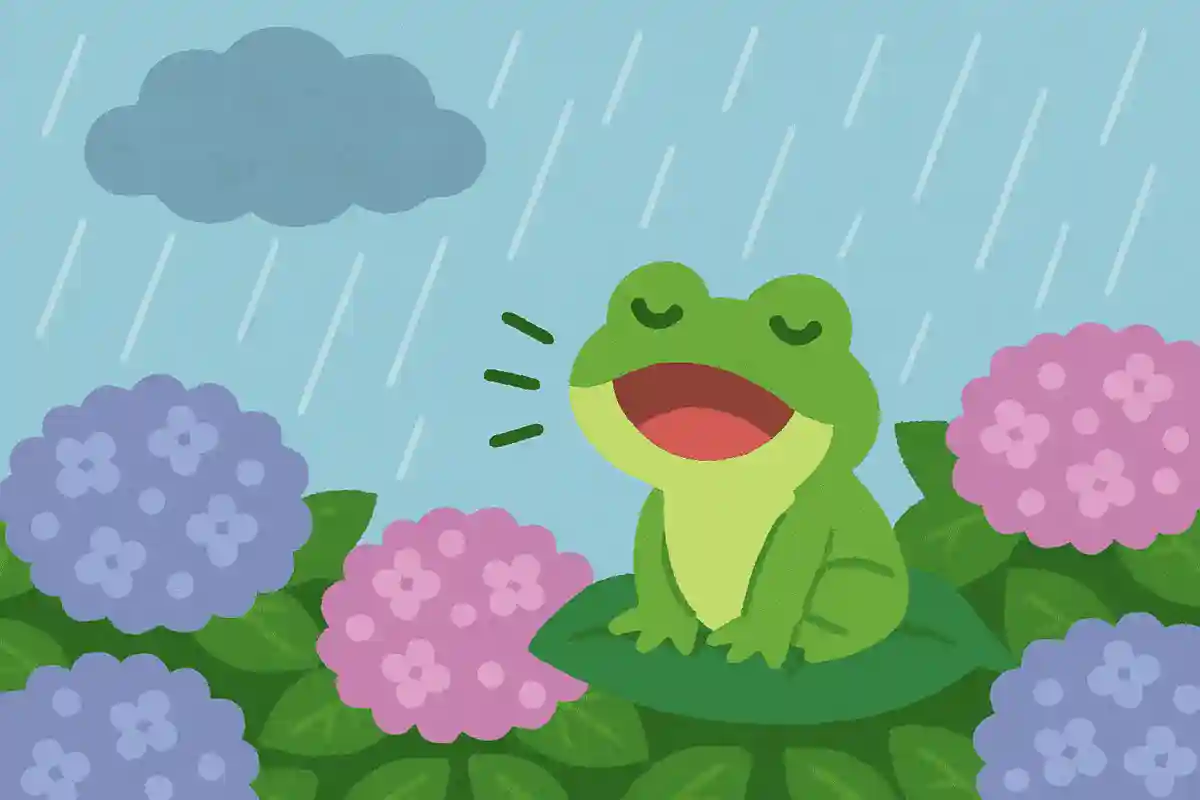 カエルがよく鳴いていると雨が降る