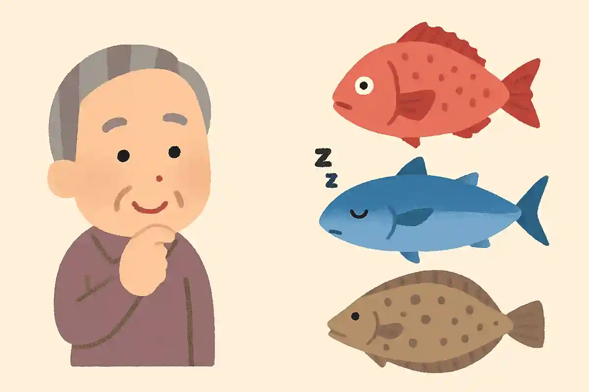 寝るときも泳いでいる魚はどれでしょうか?