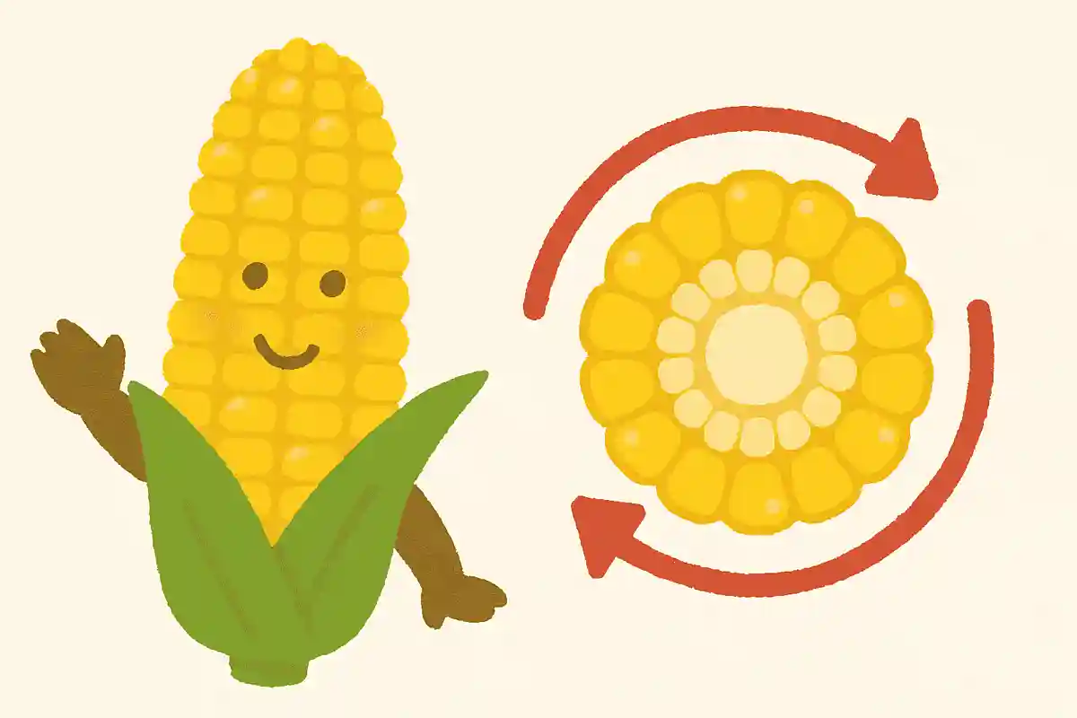 とうもろこしの粒の数の法則とは?