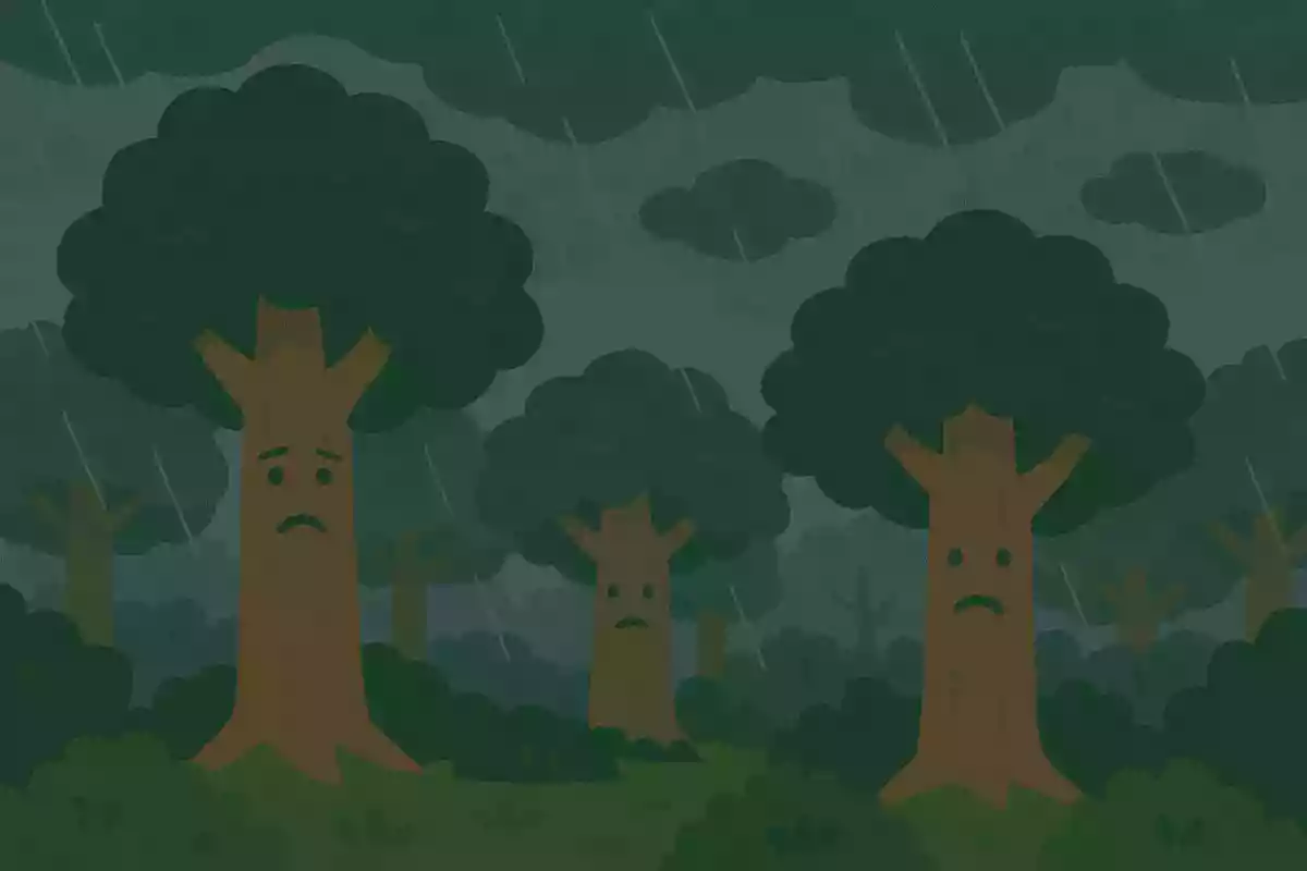 天気がどんどん悪くなる森ってどんな森？