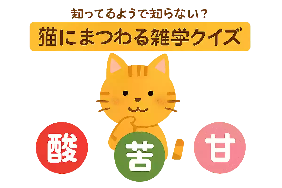 次のうち、猫にない味覚はどれでしょうか?