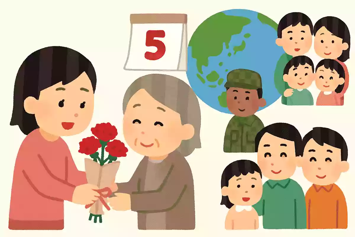 母の日がなく、両親の日として祝う国もある