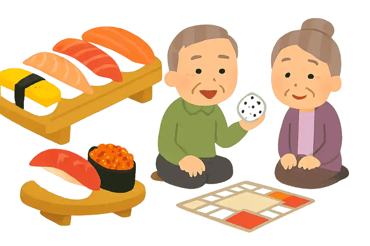 寿司とかけて、すごろくとときます、その心は最後はあがりです。