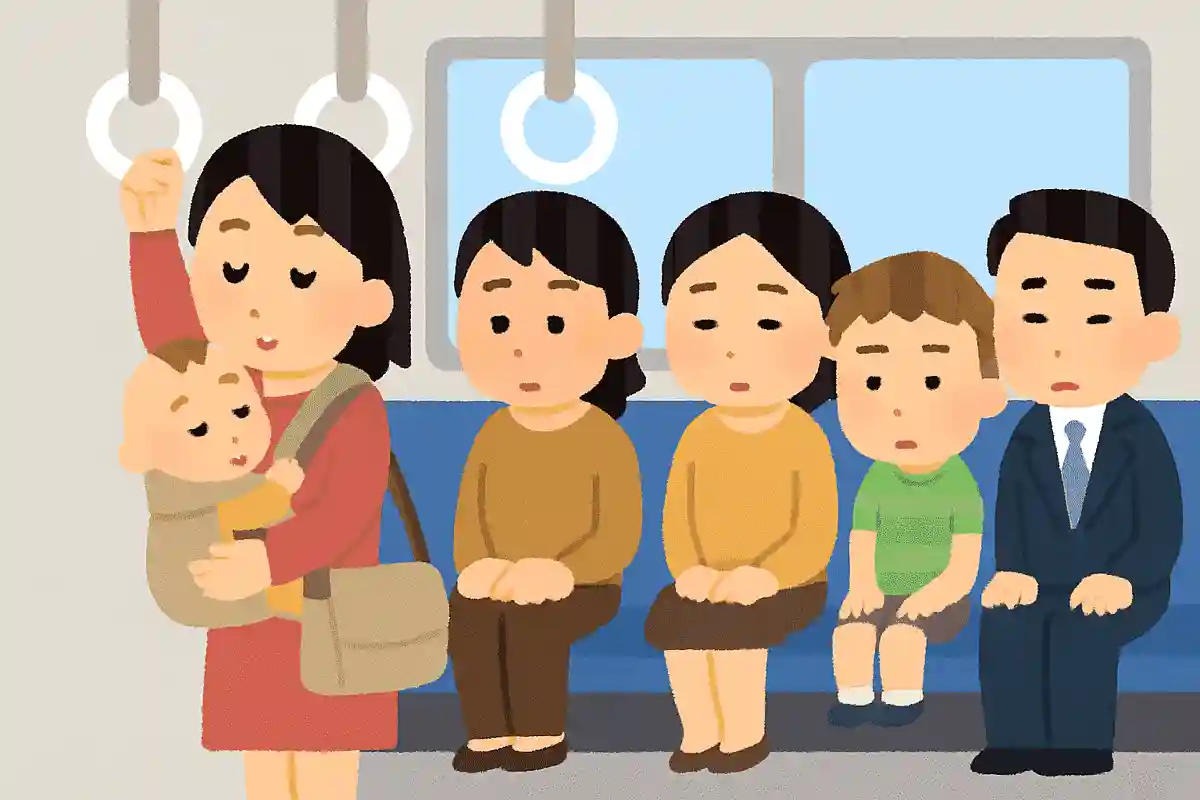 電車に赤ちゃんを抱っこしたお母さんが乗ってきましたが、誰も席を譲りません。なぜでしょう？