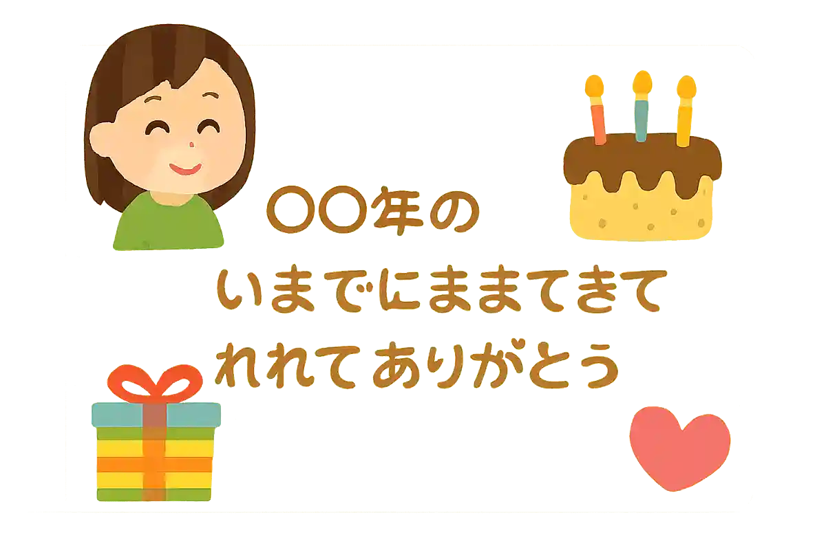 ◯年前の今日、この世に生まれてきてくれてありがとう
