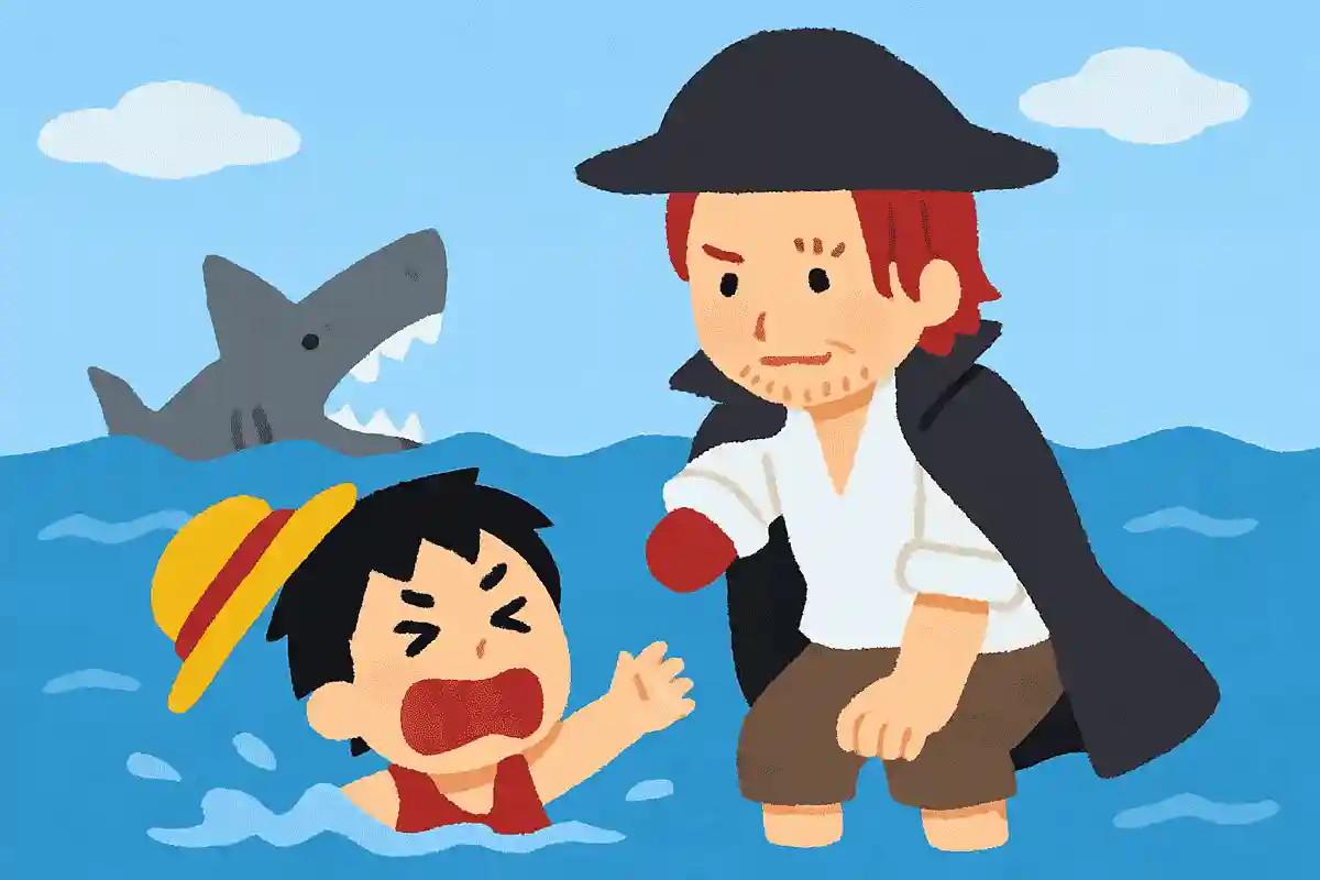 シャンクスがルフィを助けるために無くした体の一部はどこでしょう?