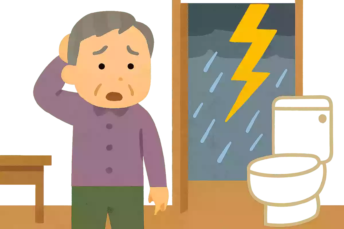 雷がなった場合、家の中に危険な場所があります。それはどこでしょうか？