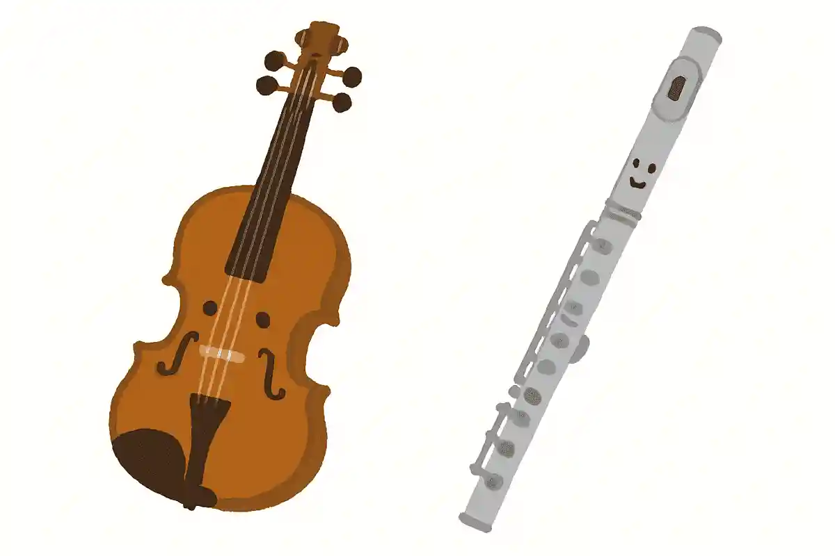 バイオリンとフルートはどちらが大きい？