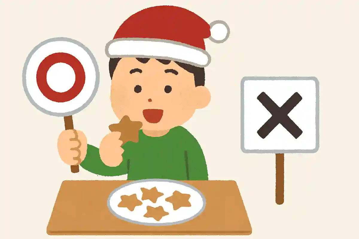 クリスマスに食べるデザートはクッキーである。〇か✖か。