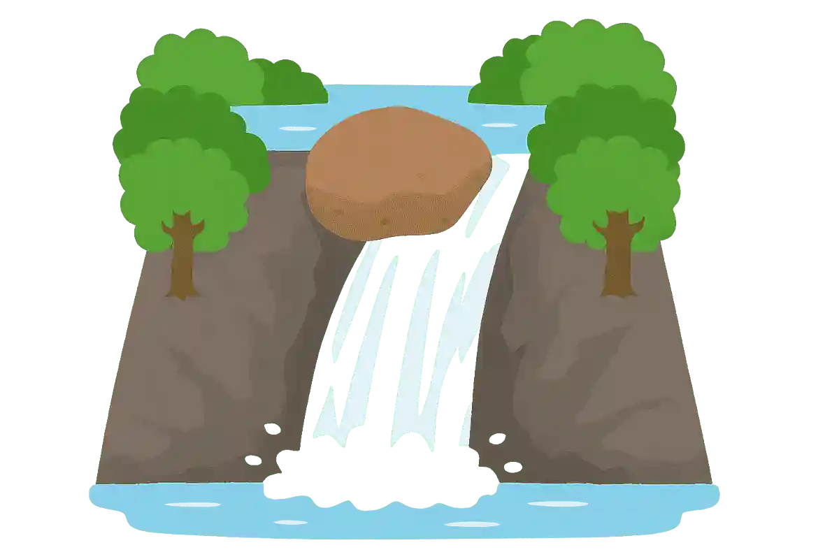 「ある物」が湯川をせき止めた結果、湯滝が誕生しました。それは何でしょうか？