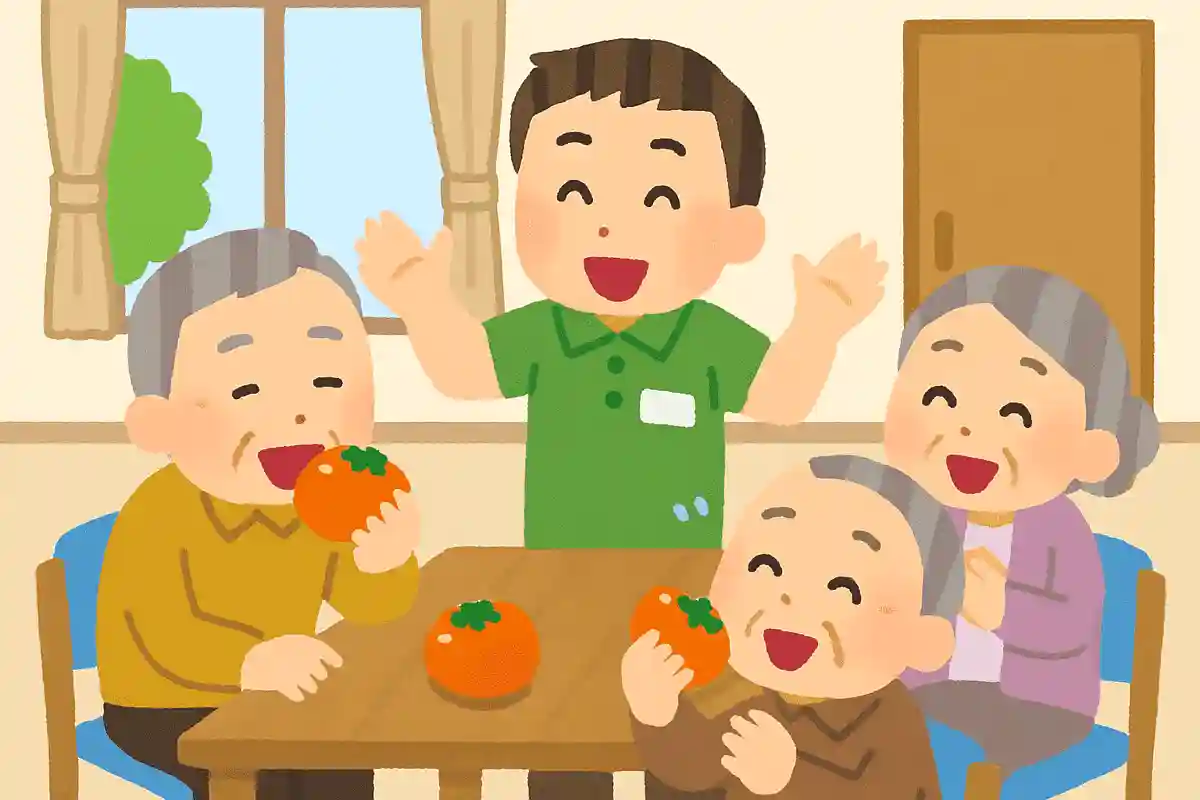 이웃 손님은 감을 잘 먹는 손님이다