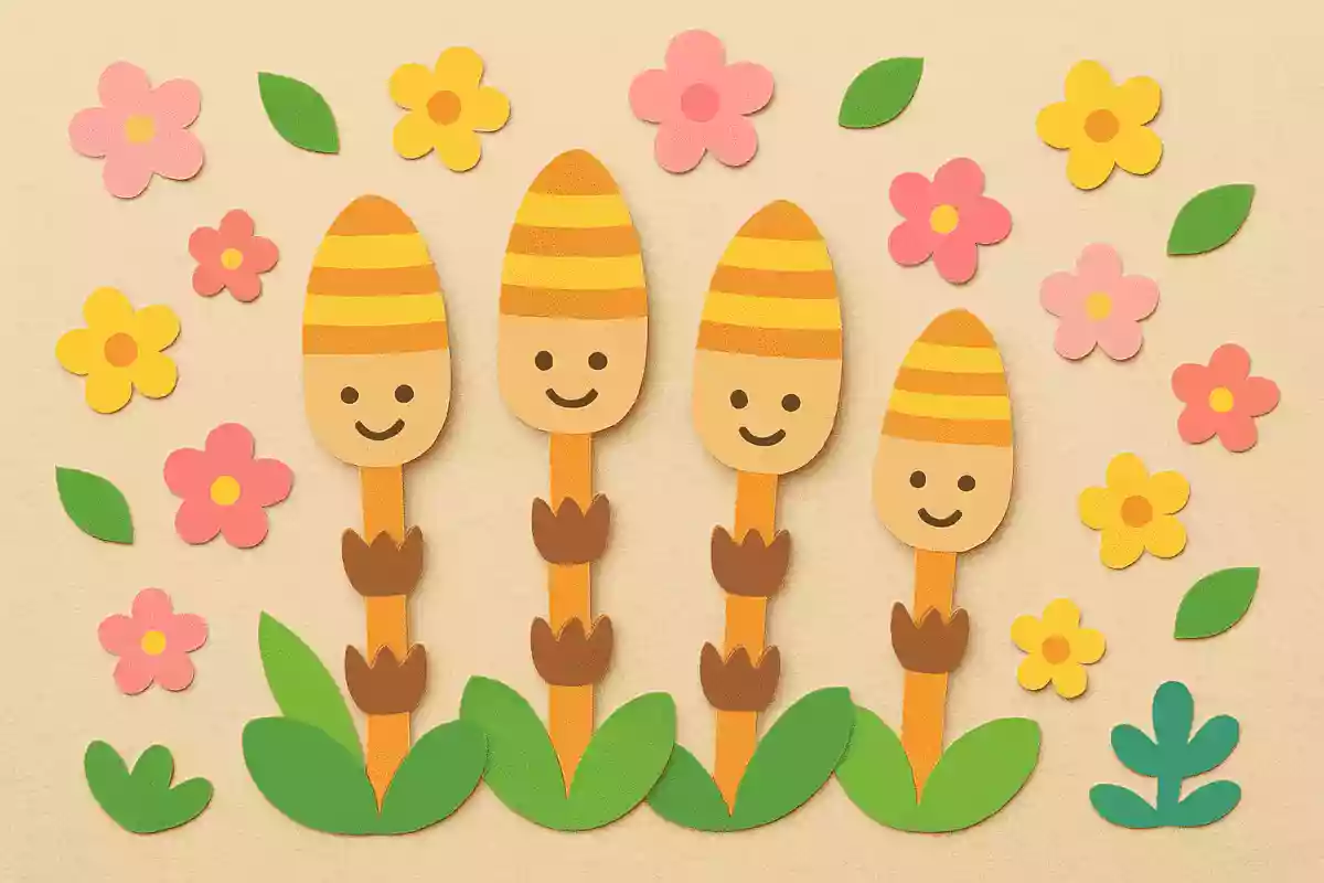 画用紙でカラフルつくし