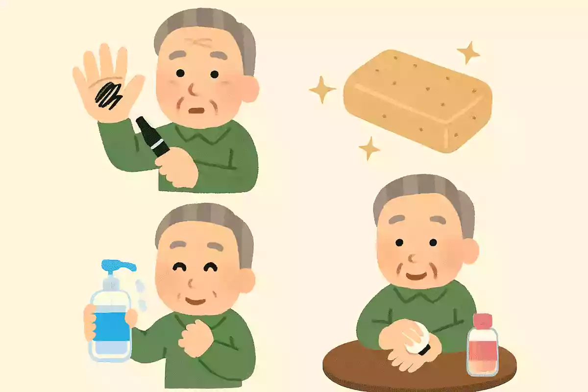 油性マジックが手についた場合、汚れを落とすのに役立つものは次のうちどれでしょうか。