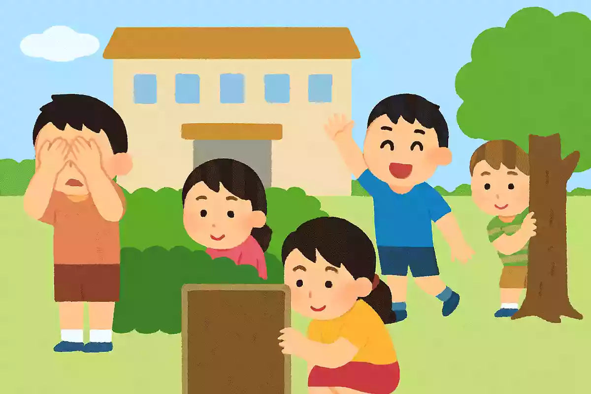 5人でかくれんぼをしています。2人見つかりました。のこっているのは何人?