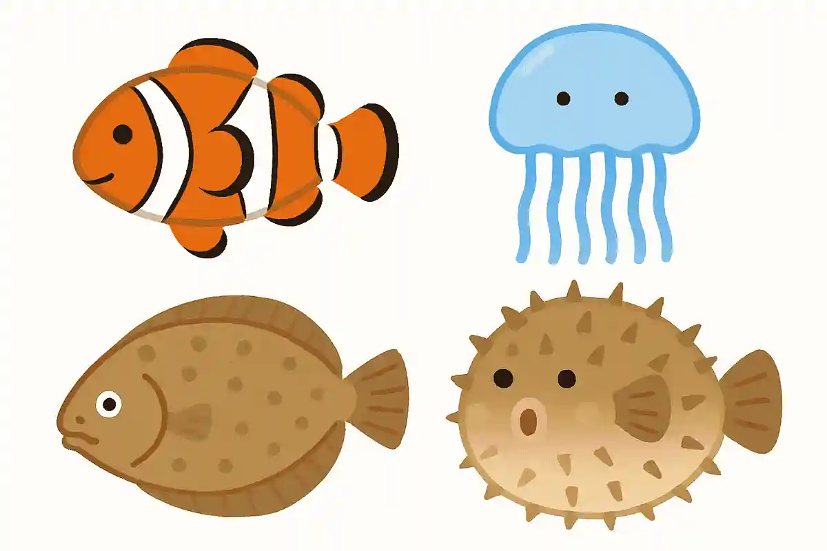 次のなかから、海に住んでいるクラゲはどれでしょうか?