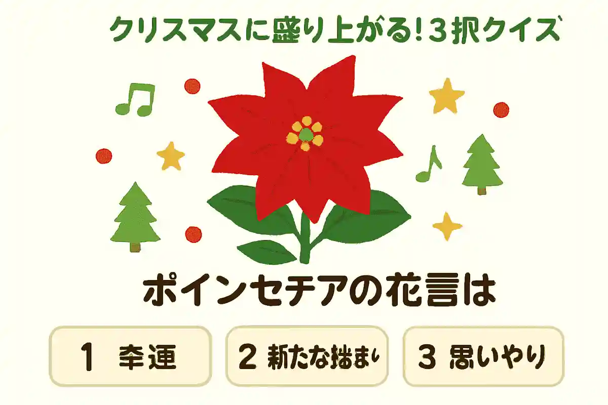 クリスマスのモチーフとなっている「ポインセチア」の花言葉は?