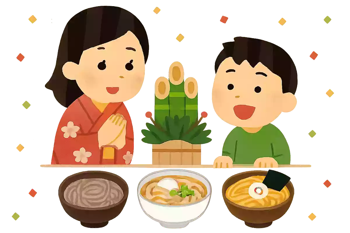 年越しといえばそばですが、お正月に食べるとよい麺類は?