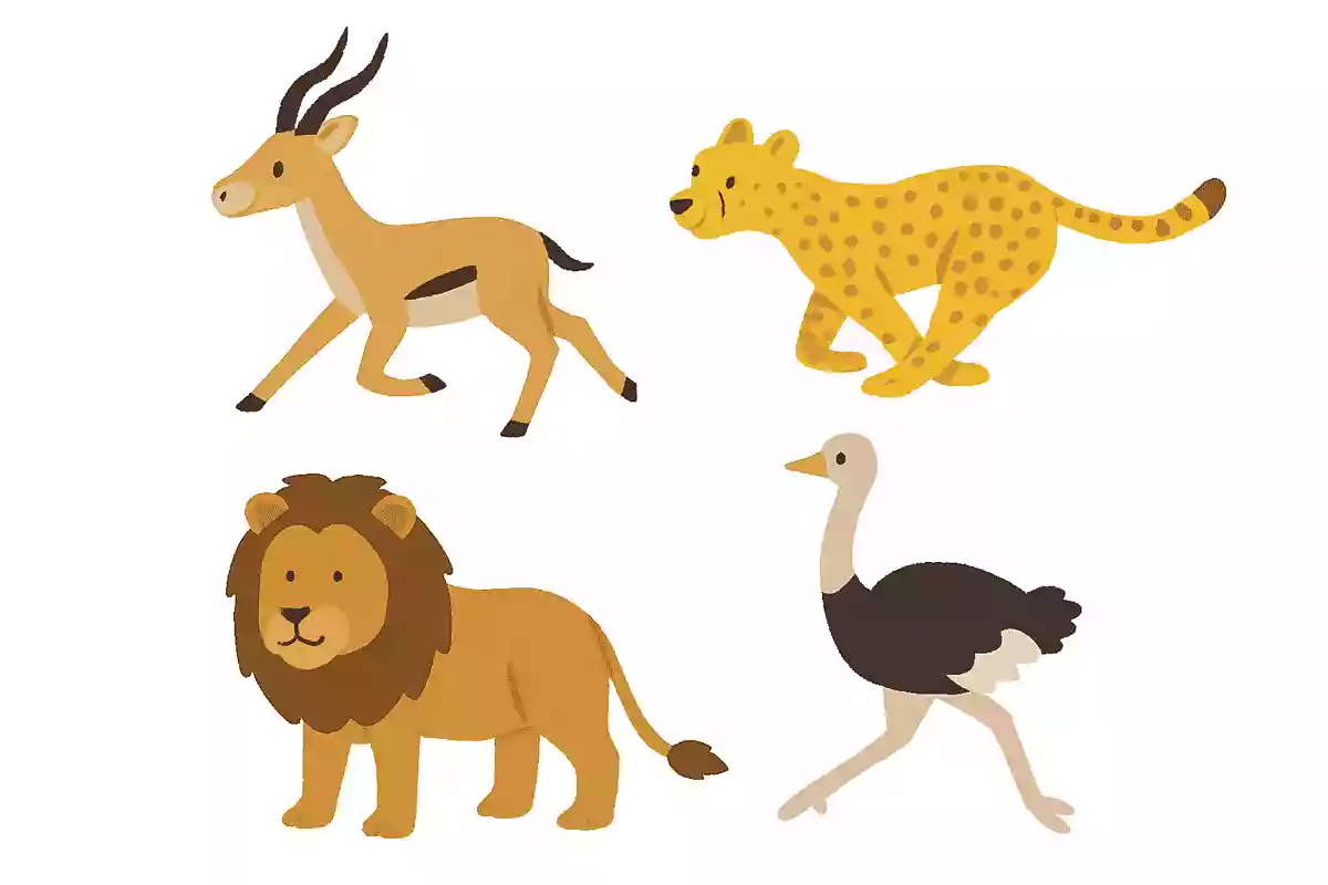 この中で足が一番速い動物は？