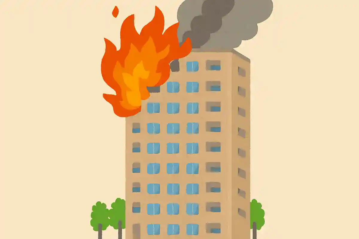 25階建ての高層マンションで火災が発生しました。住民が慌ててベランダから飛び降りましたが、無傷でした。一体なぜ？