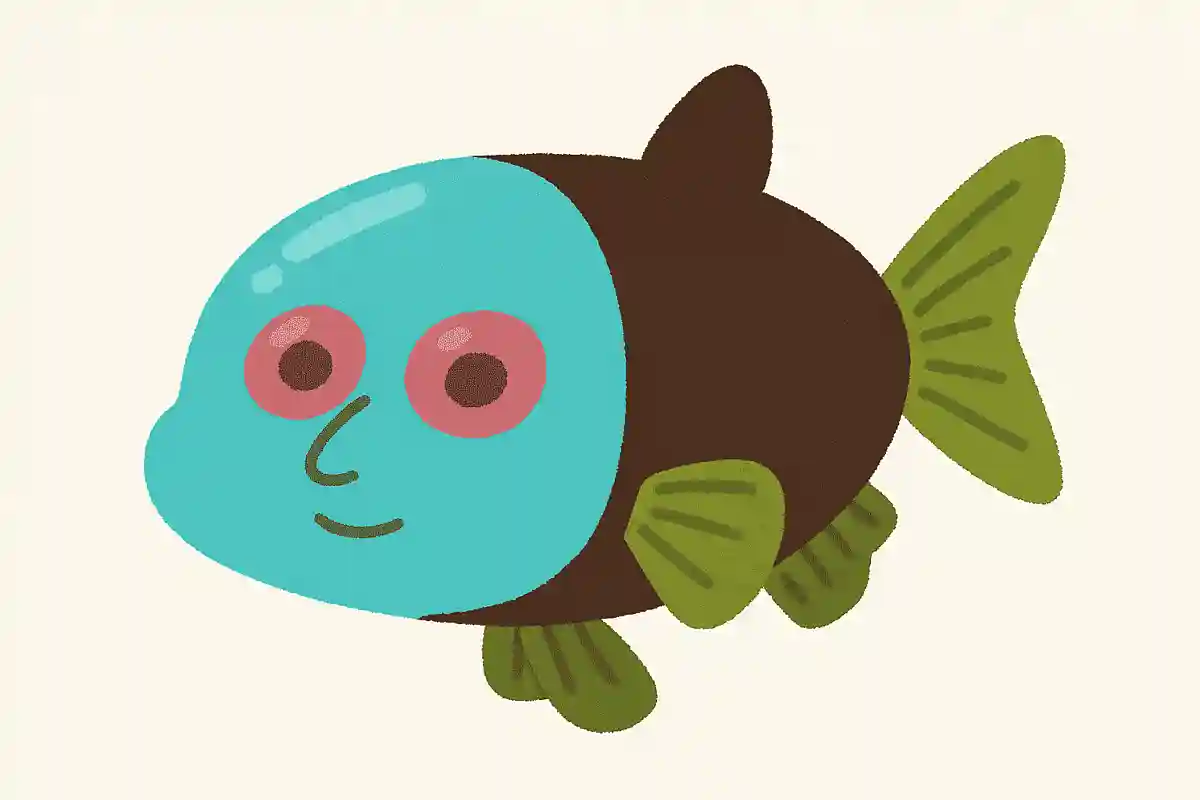 変わった色の頭をしているデメニギス。どんな色でしょうか?