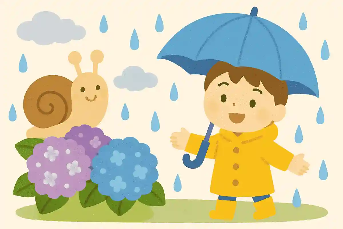 主に6月にある、雨がよく降る季節を何と呼ぶでしょうか