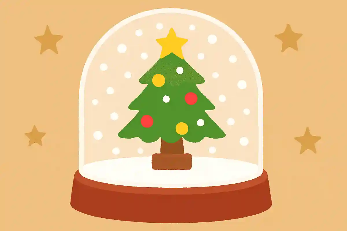 クリスマスに飾られることの多い、ドームの形で中に入っている雪がゆっくり動く置物は何というでしょうか？