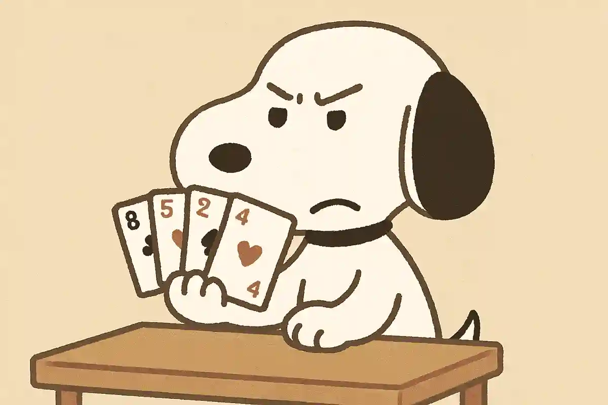 配られたカードで勝負するっきゃないのさ・・それがどういう意味であれ。スヌーピー