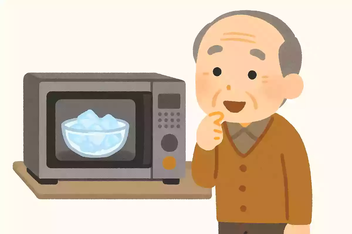 氷を電子レンジで加熱するとどうなるでしょうか？