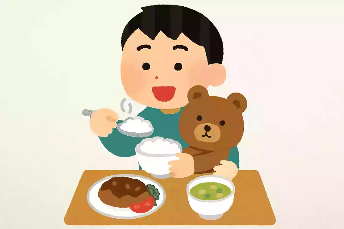 ごはんを食べるときにだっこしてるものはなーんだ？
