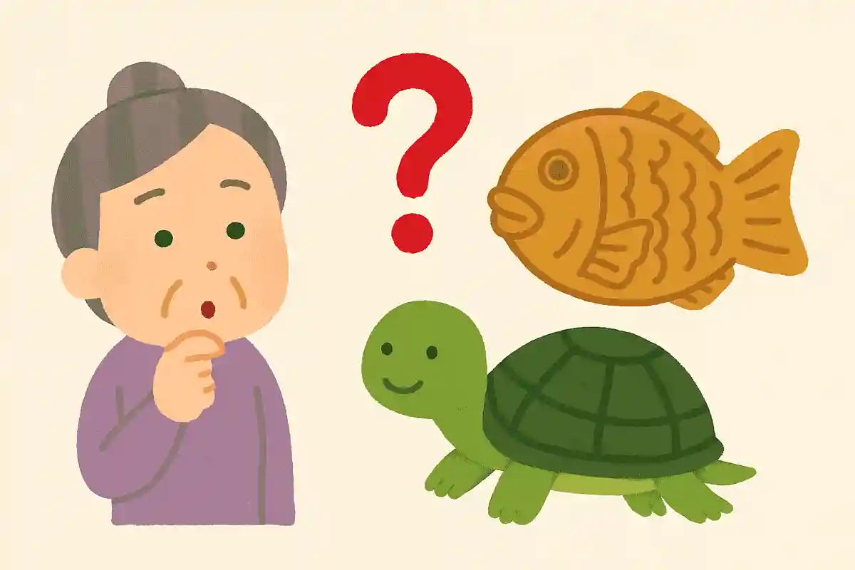 鯛の形の「たい焼き」はもともと違う生き物の形でした。何の形をしていたでしょうか？