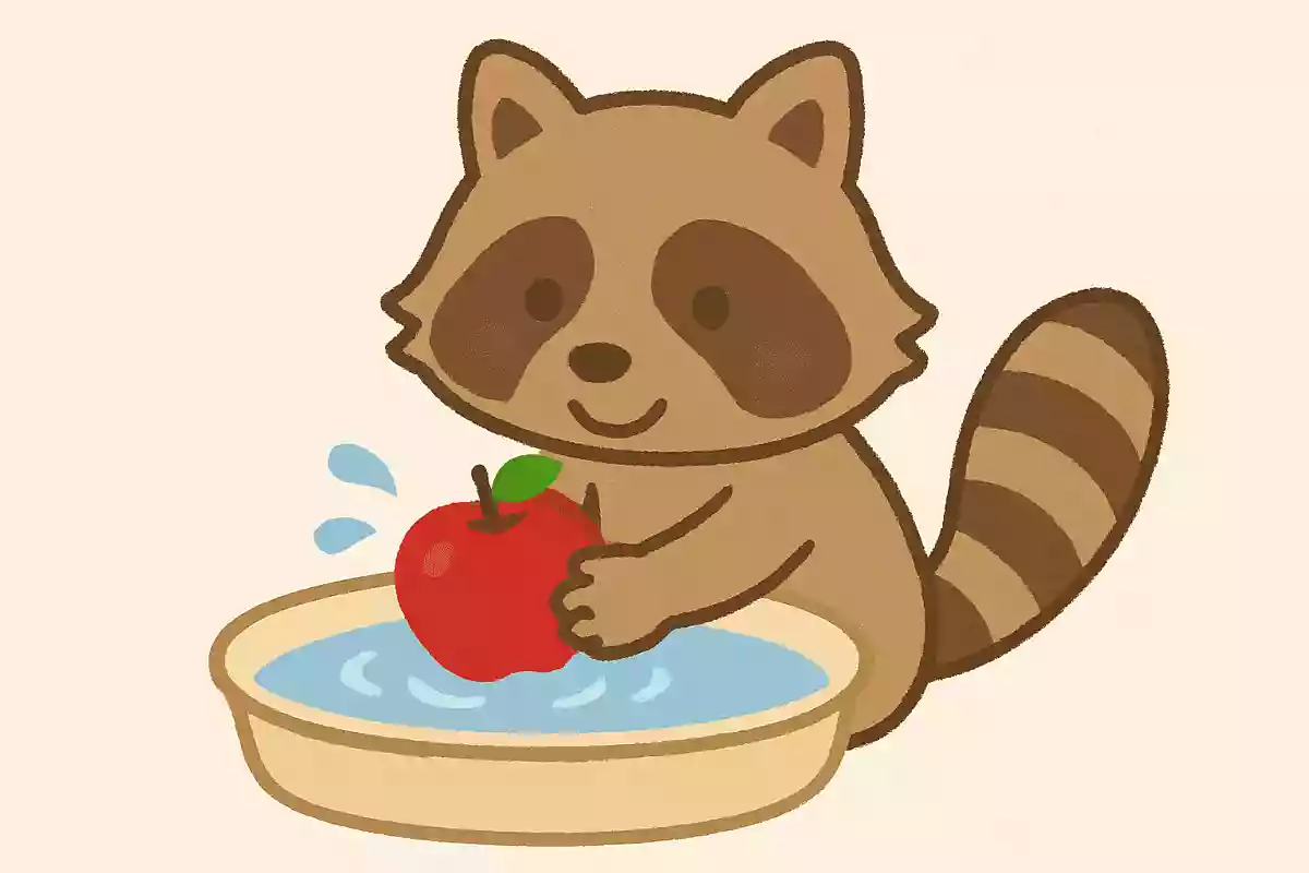 たべものをあらってたべるきようなどうぶつは?