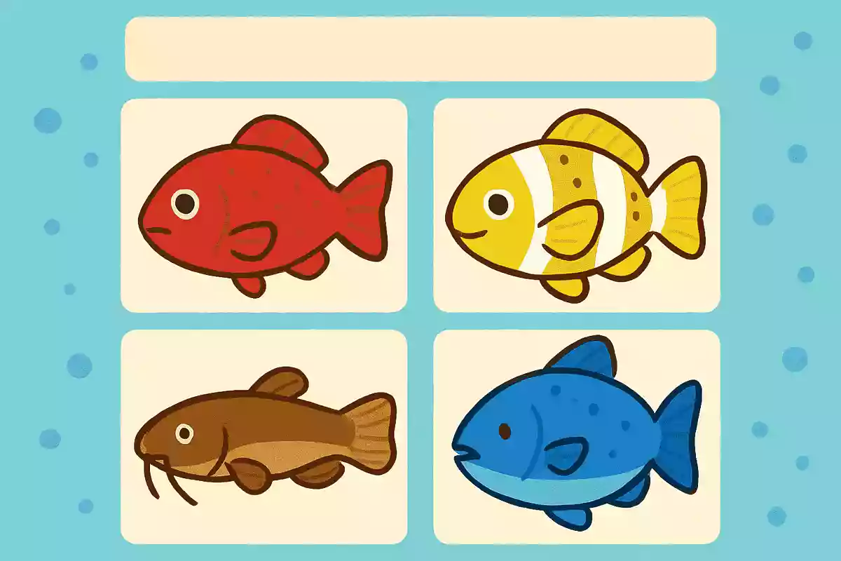 次のうち、ほんとうにいるさかなのなまえはどれでしょうか