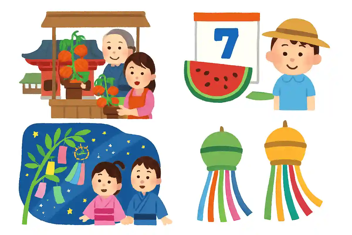 浅草寺では7月9,10日にほおずきを売る