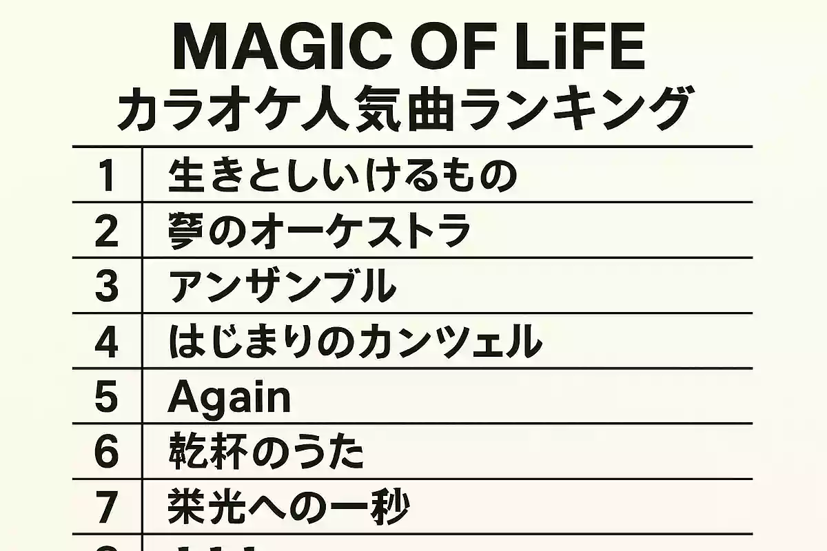 MAGIC OF LiFEのカラオケ人気曲ランキング【2025】