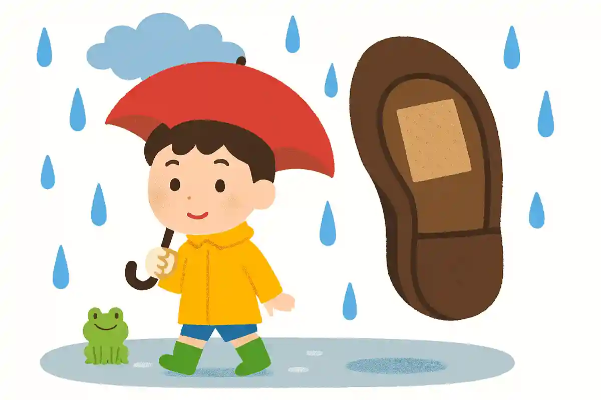 雨の日は靴の裏に何を貼るとすべりにくくなるでしょう?