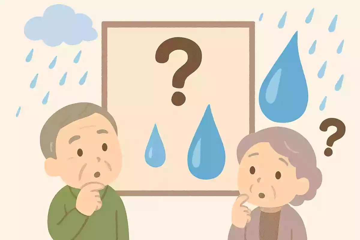 雨のしずくは、どのような形をして空から落ちてくるでしょう?