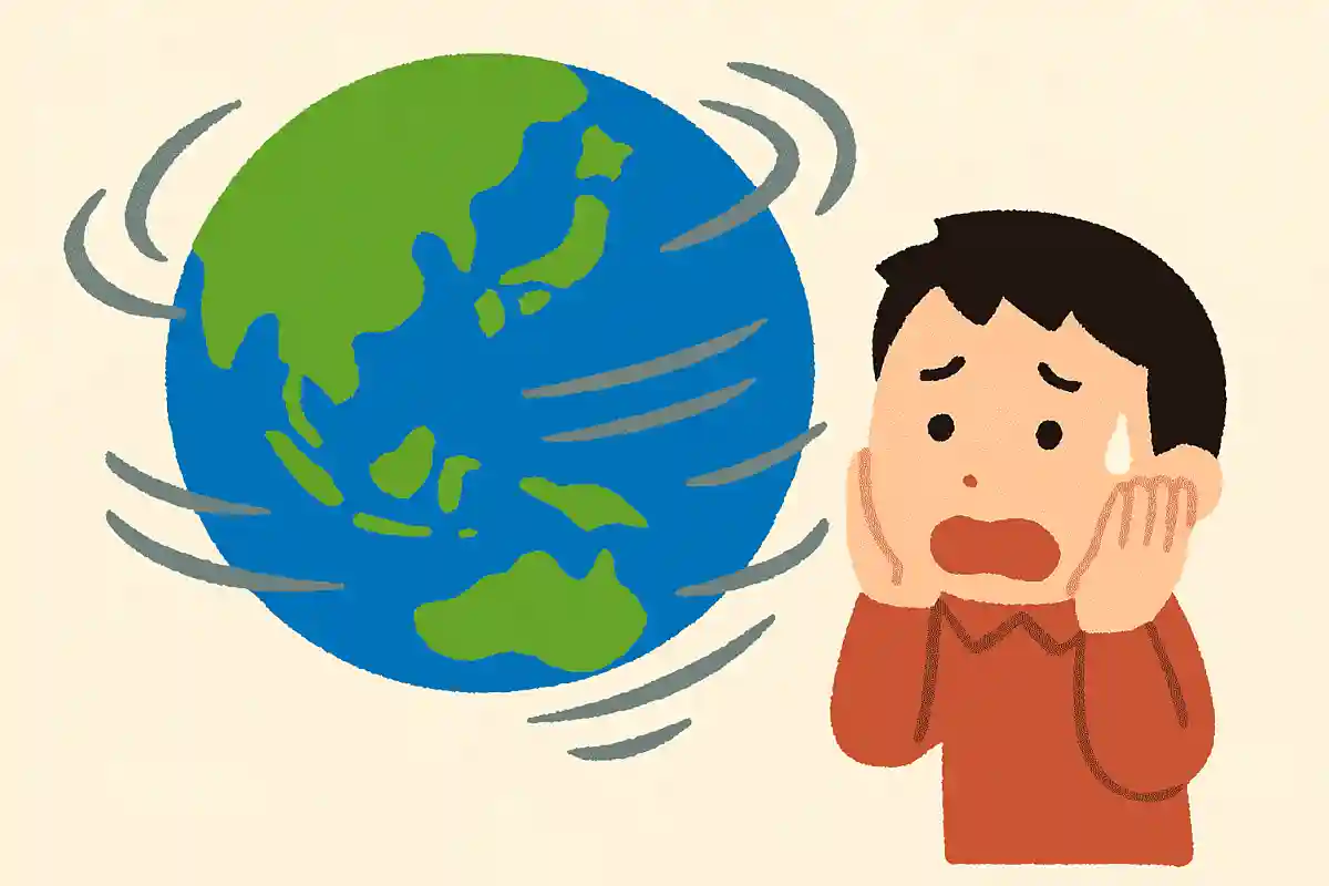 地球は時速約1700キロメートルで自転している