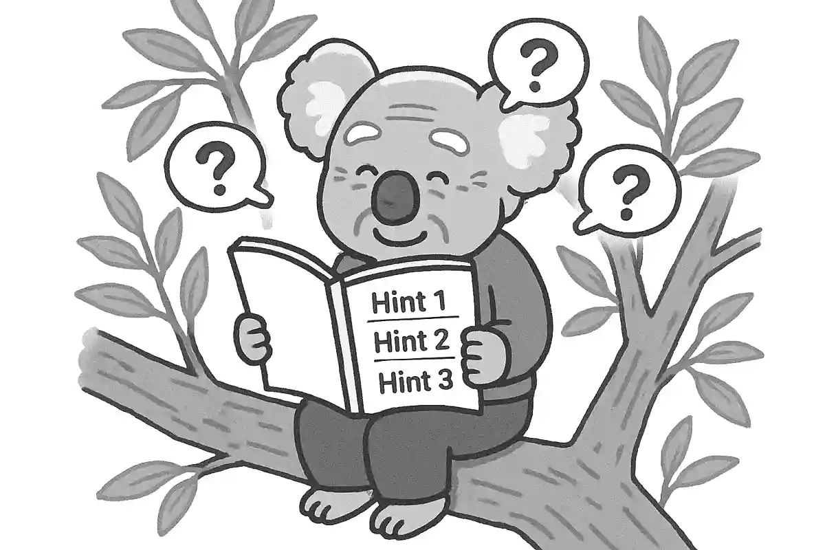 白黒、木の上、ユーカリ