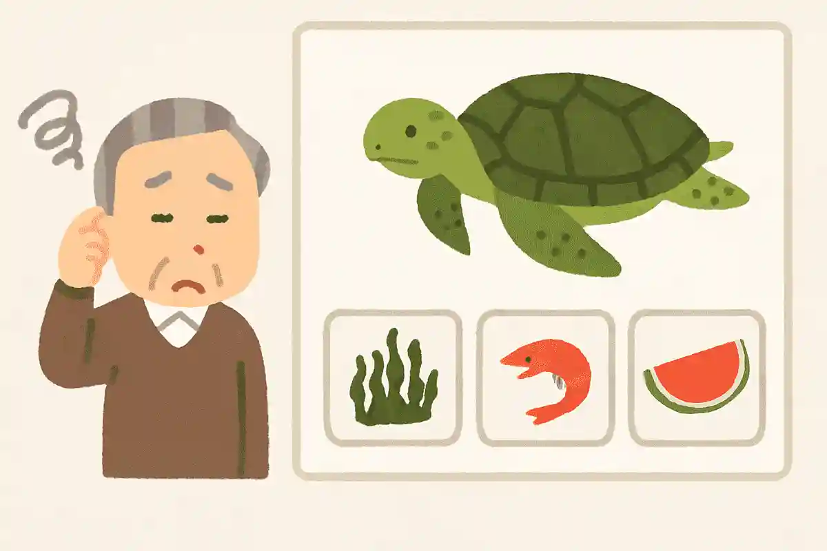 アオウミガメの主な食性は、次のうちどれでしょうか?