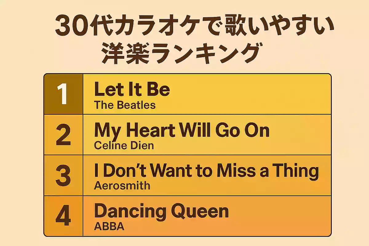 【30代】カラオケで歌いやすい洋楽ランキング【2025】