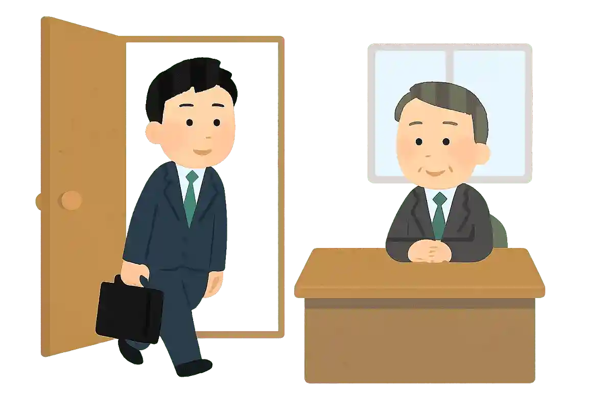 入室するときのあいさつのタイミングはいつでしょう？