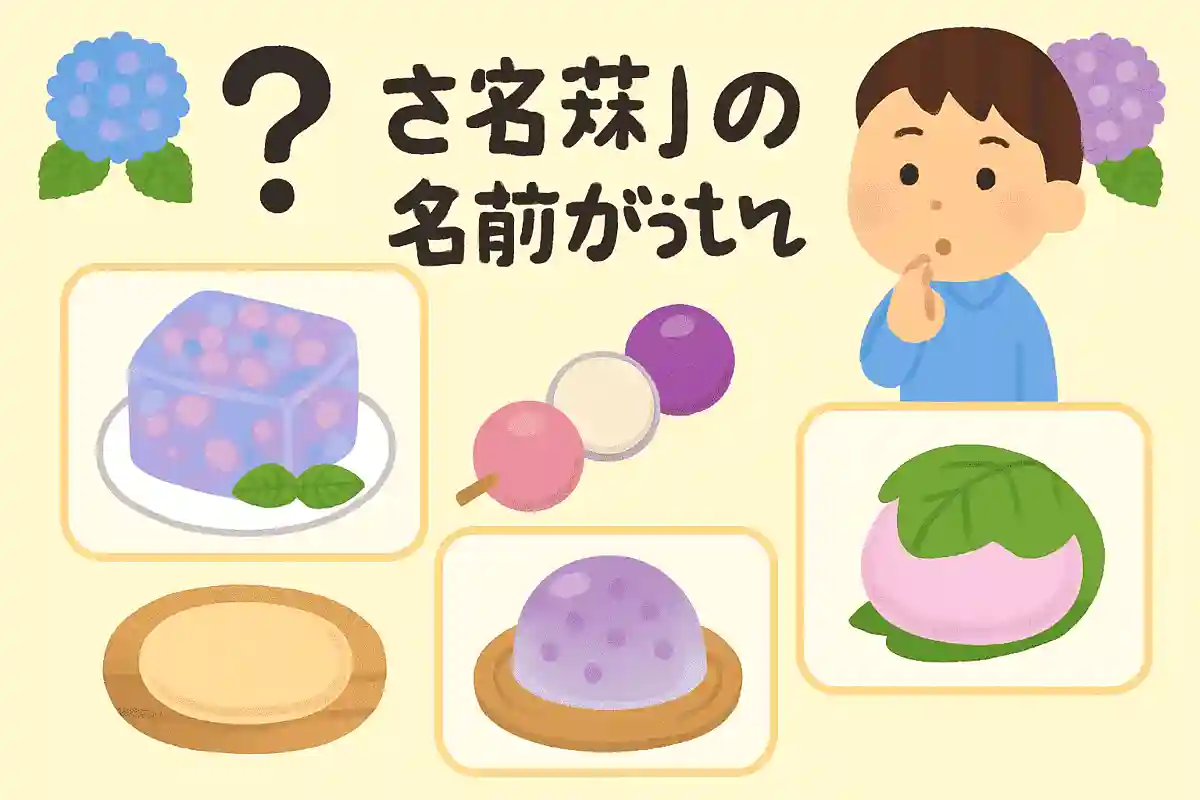 「紫陽花」の名前がついているお菓子はどれでしょう？