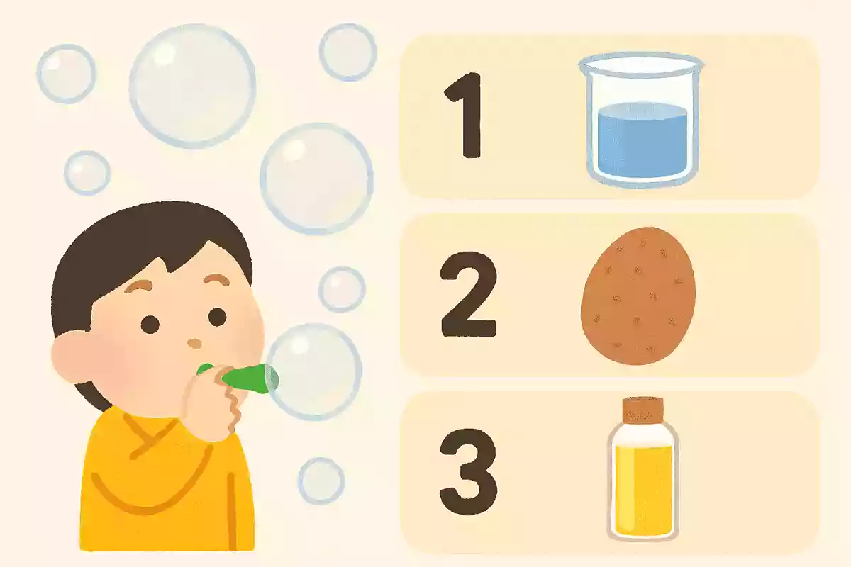 シャボン玉を作るときに、入れると割れにくくなるのは次のうちどれ？