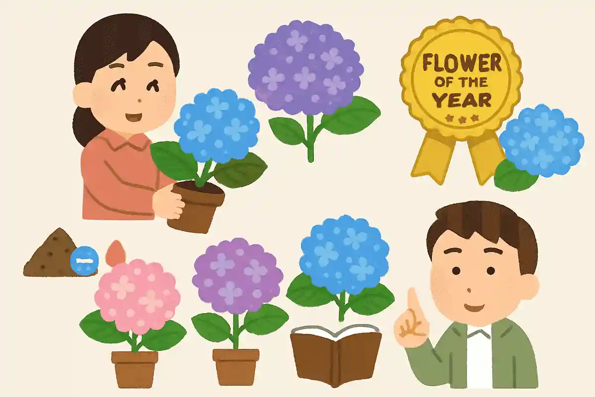 フラワー・オブ・ザ・イヤーを受賞したアジサイがある