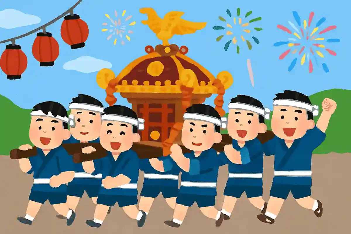 お祭りのときに、みんなでかつぐ神さまの乗り物はなんでしょう？