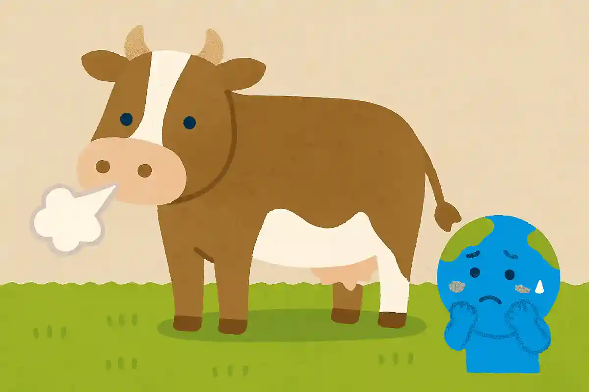 牛のゲップは地球温暖化の原因の一つである