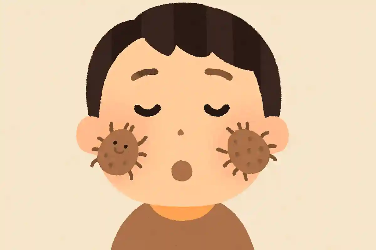 大体の人の顔にはダニがいる