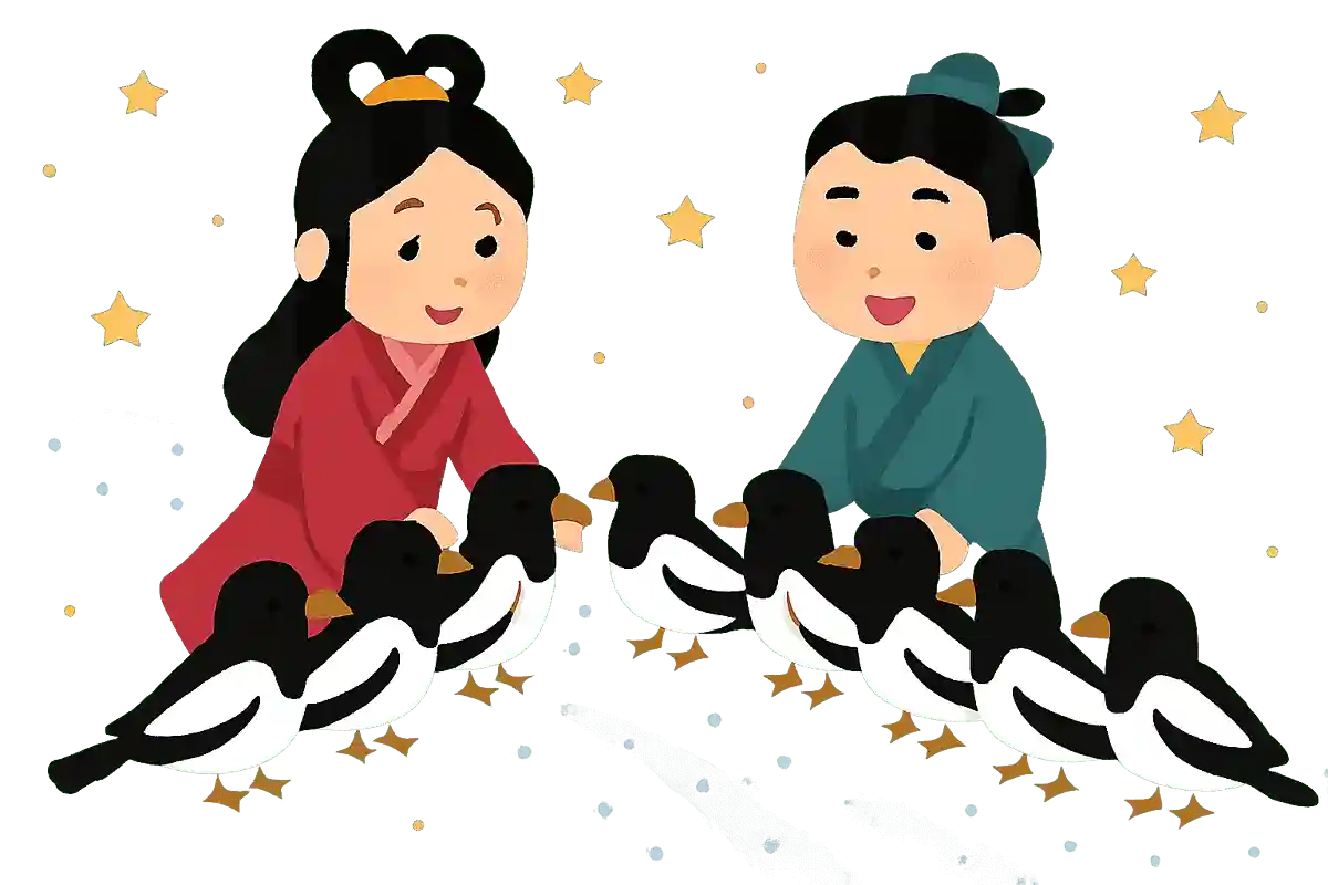 織姫と彦星のために天の川に橋をかけるのはカササギ